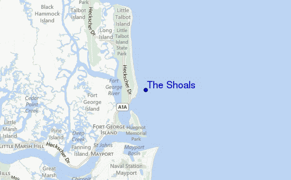 mapa de localização de The Shoals