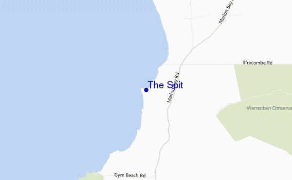 mapa de localização de The Spit