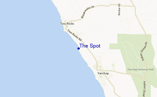 mapa de localização de The Spot