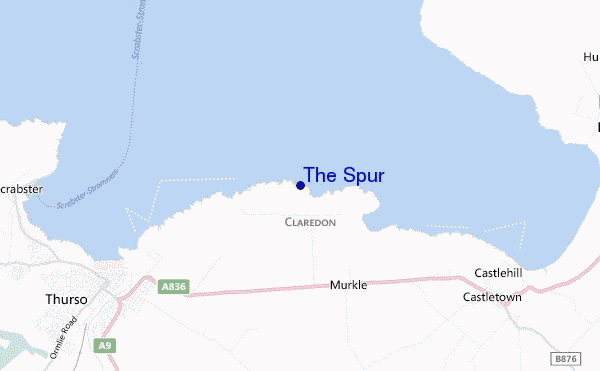 mapa de localização de The Spur