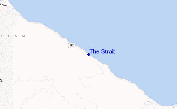 mapa de localização de The Strait