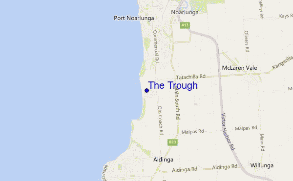 mapa de localização de The Trough