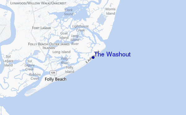 mapa de localização de The Washout