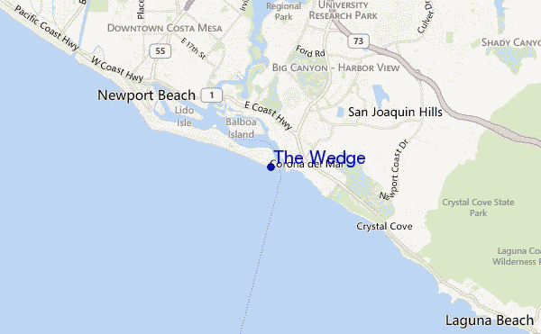 mapa de localização de The Wedge