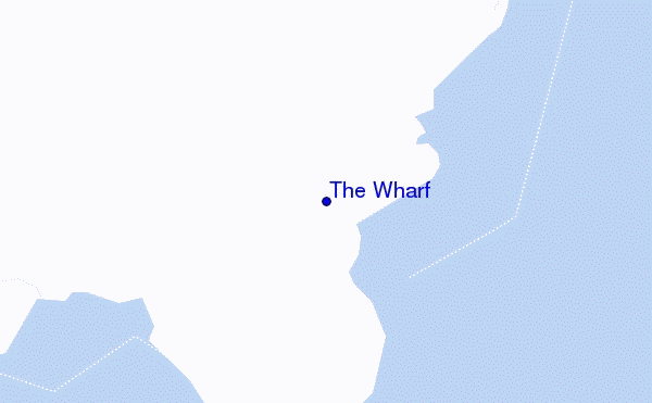 mapa de localização de The Wharf