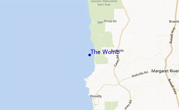 mapa de localização de The Womb