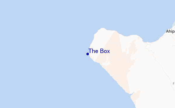 mapa de localização de The Box