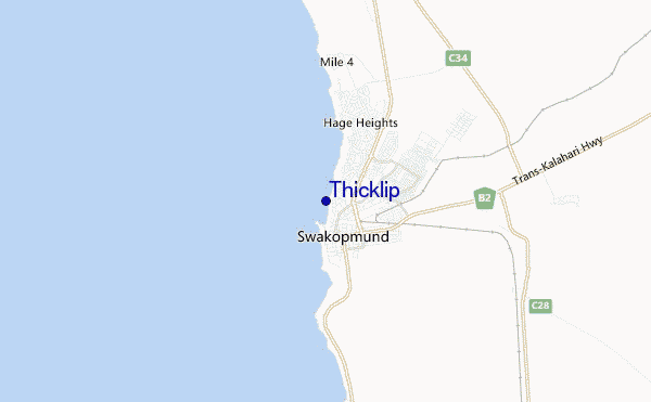 mapa de localização de Thicklip