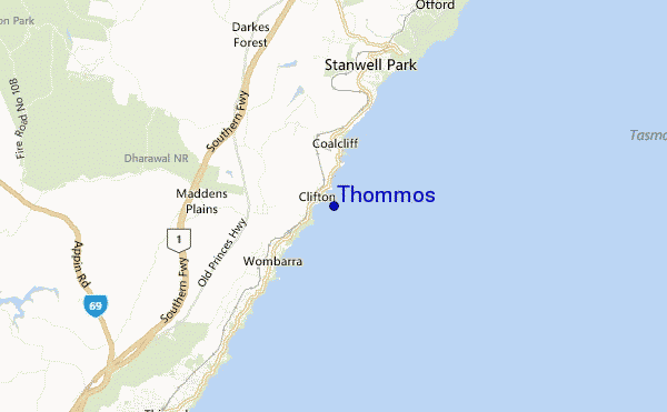 mapa de localização de Thommos