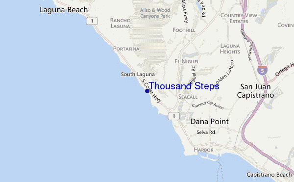 mapa de localização de Thousand Steps