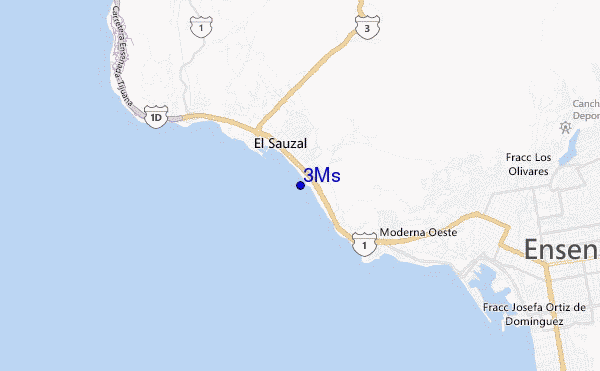 mapa de localização de 3Ms