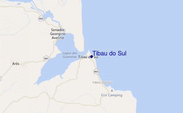 mapa de localização de Tibau do Sul
