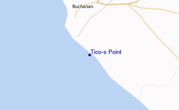mapa de localização de Tico's Point