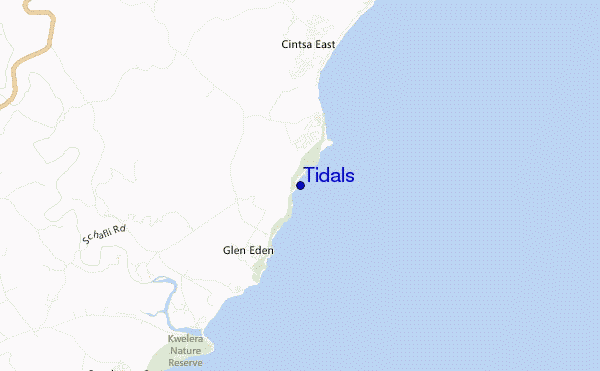 mapa de localização de Tidals