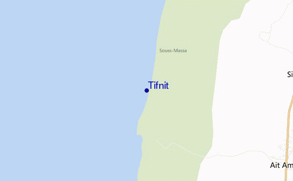 mapa de localização de Tifnit