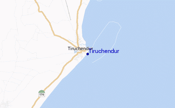 mapa de localização de Tiruchendur