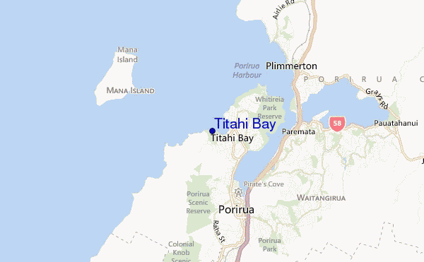 mapa de localização de Titahi Bay