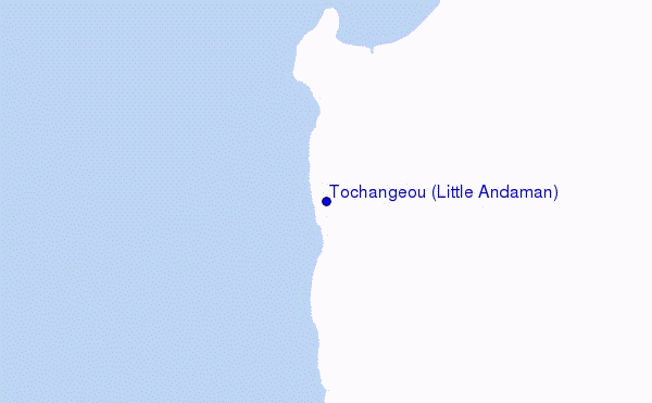 mapa de localização de Tochangeou (Little Andaman)