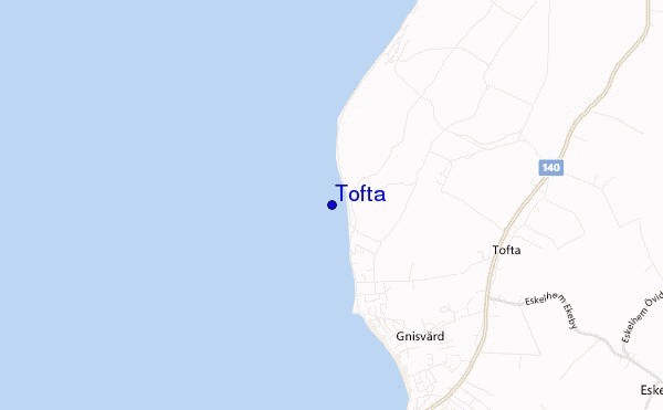 mapa de localização de Tofta