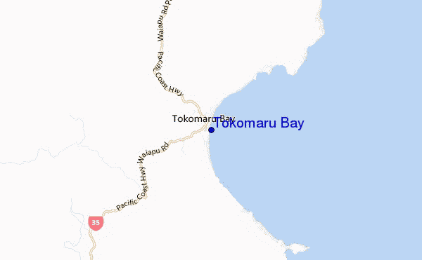mapa de localização de Tokomaru Bay