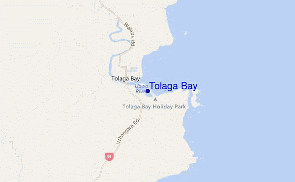 mapa de localização de Tolaga Bay