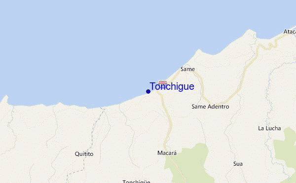 mapa de localização de Tonchigue