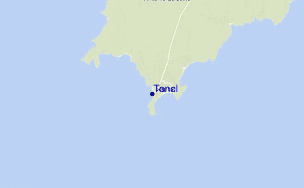 mapa de localização de Tonel