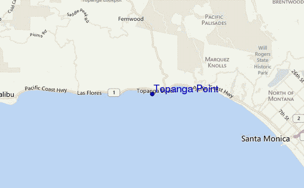 mapa de localização de Topanga Point