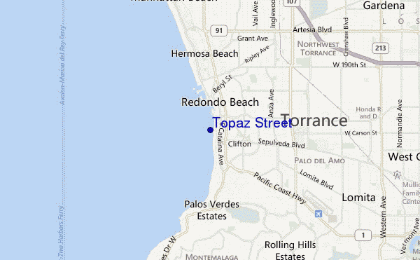 mapa de localização de Topaz Street