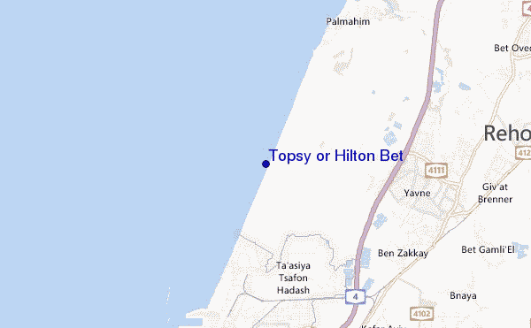 mapa de localização de Topsy or Hilton Bet