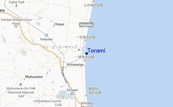 mapa de localização de Torami