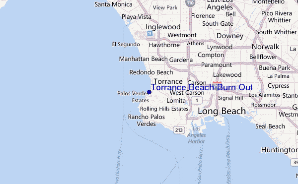 Torrance Beach/Burn Out Location Map
