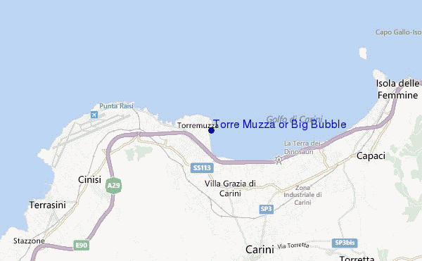mapa de localização de Torre Muzza or Big Bubble