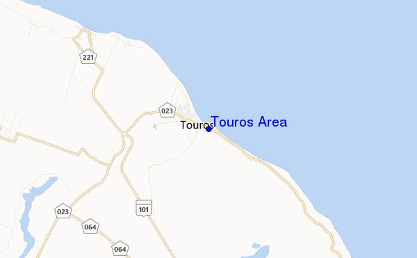 mapa de localização de Touros Area