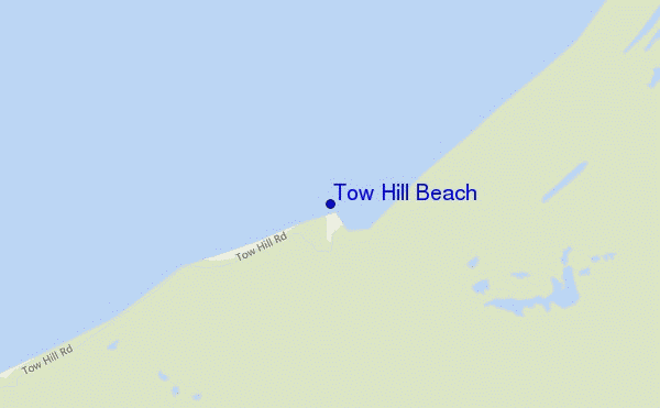 mapa de localização de Tow Hill Beach