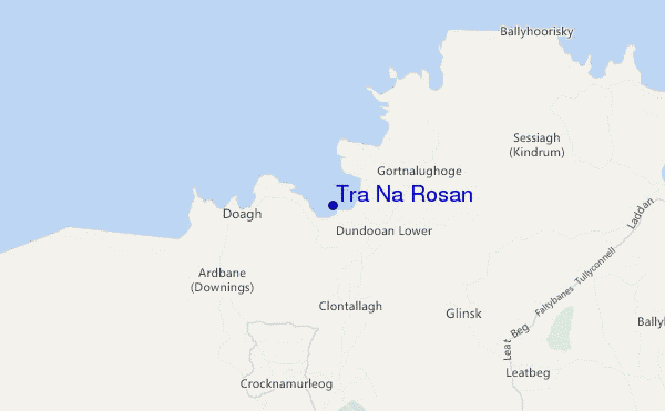 mapa de localização de Trá Na Rosan