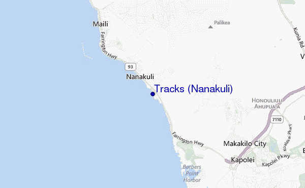 mapa de localização de Tracks (Nanakuli)