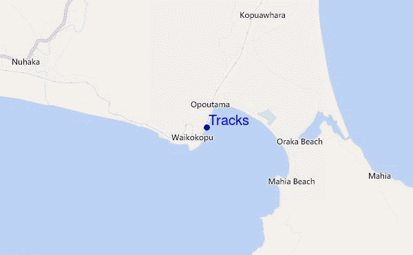 mapa de localização de Tracks