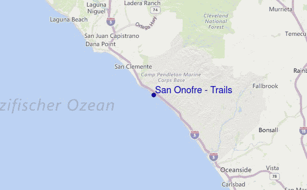 San Onofre - Trails Location Map