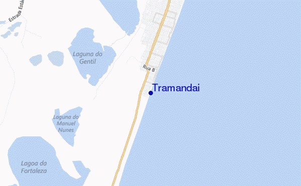 mapa de localização de Tramandai