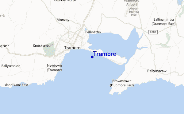 mapa de localização de Tramore