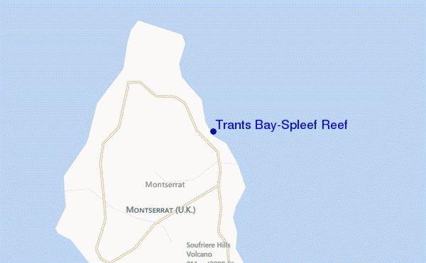 mapa de localização de Trants Bay/Spleef Reef