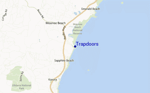 mapa de localização de Trapdoors