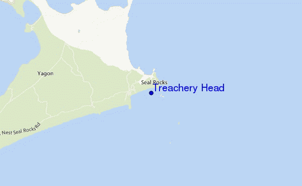 mapa de localização de Treachery Head