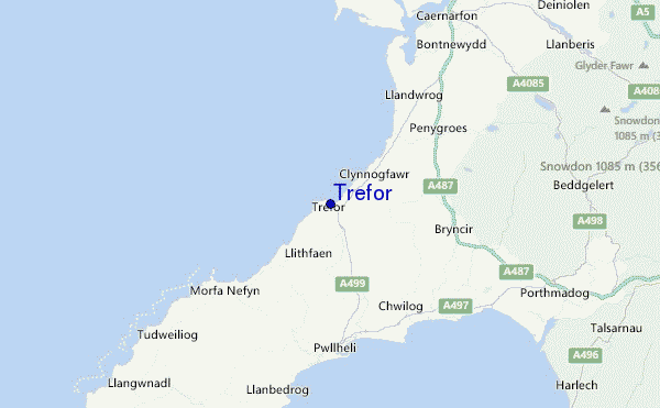Trefor Location Map