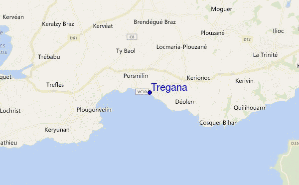 mapa de localização de Tregana