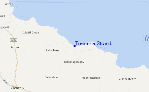 mapa de localização de Tremone Strand