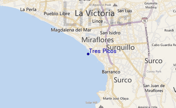 mapa de localização de Tres Picos