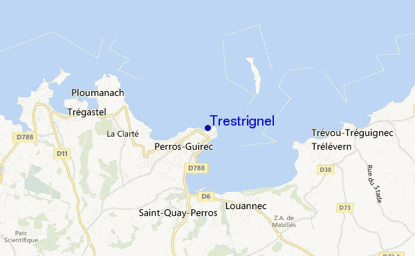 mapa de localização de Trestrignel