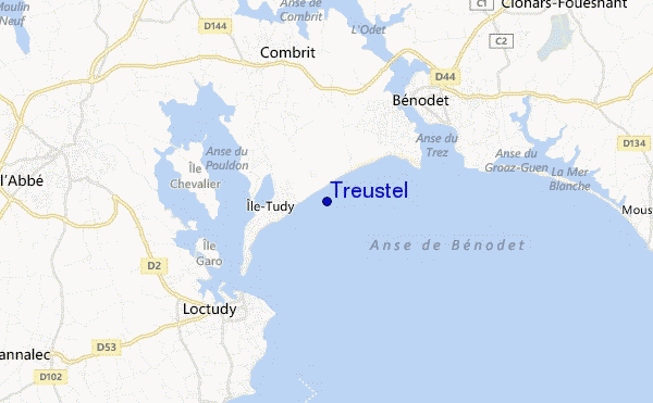 mapa de localização de Treustel
